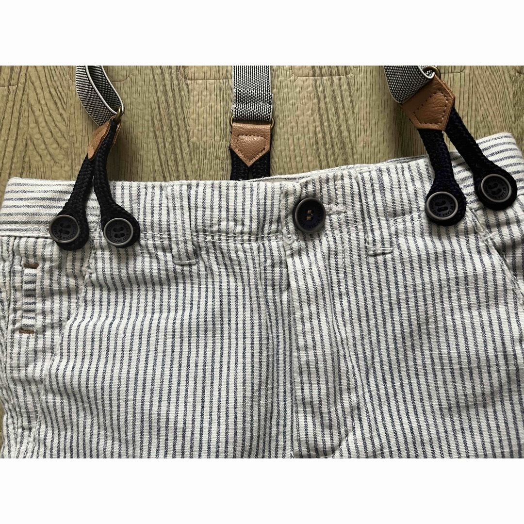 ZARA(ザラ)のZARA 104cm サスペンダー付きパンツ キッズ/ベビー/マタニティのキッズ服男の子用(90cm~)(パンツ/スパッツ)の商品写真