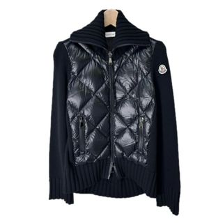 モンクレール(MONCLER)のモンクレール MONCLER 21AW ニット切替 ダウンジャケット XS 黒(ダウンジャケット)