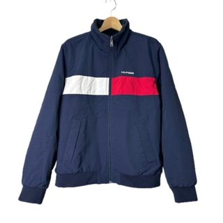 トミーヒルフィガー(TOMMY HILFIGER)のトミーヒルフィガー リバーシブル ボア ブルゾン XL 紺(ブルゾン)