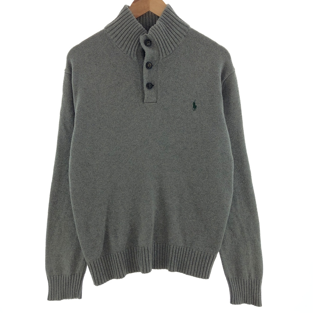 Ralph Lauren(ラルフローレン)の古着 ラルフローレン Ralph Lauren POLO RALPH LAUREN ハイネック コットンニットハーフボタンセーター メンズL /eaa382917 メンズのトップス(ニット/セーター)の商品写真