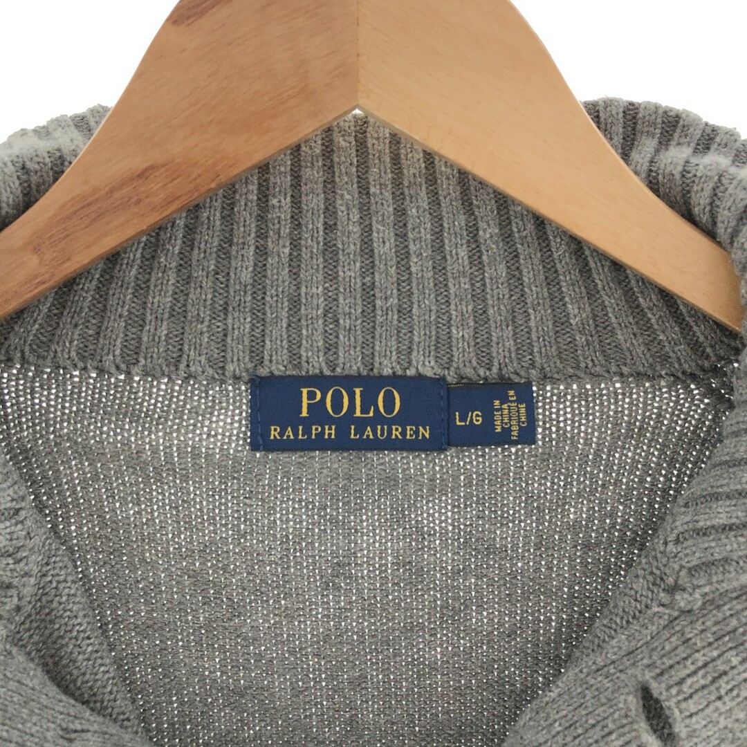 Ralph Lauren(ラルフローレン)の古着 ラルフローレン Ralph Lauren POLO RALPH LAUREN ハイネック コットンニットハーフボタンセーター メンズL /eaa382917 メンズのトップス(ニット/セーター)の商品写真