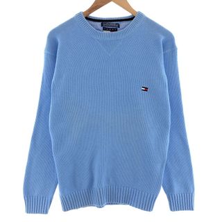 トミーヒルフィガー(TOMMY HILFIGER)の古着 90年代 トミーヒルフィガー TOMMY HILFIGER コットンニットセーター メンズL ヴィンテージ /eaa390079(ニット/セーター)