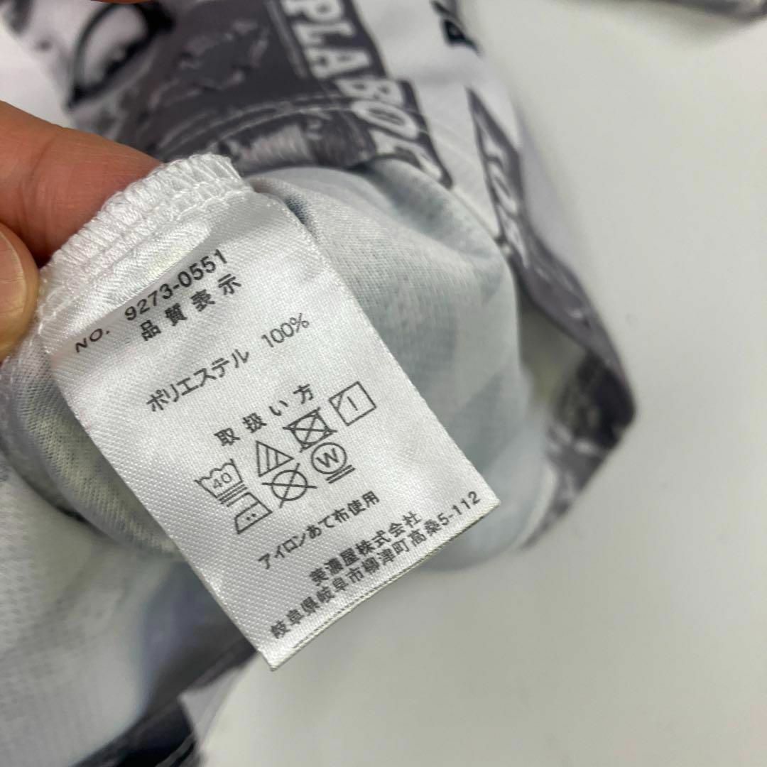 PLAYBOY(プレイボーイ)のPLAYBOY Tシャツ　総柄　古着　白黒　オーバーサイズ　M メンズのトップス(Tシャツ/カットソー(半袖/袖なし))の商品写真