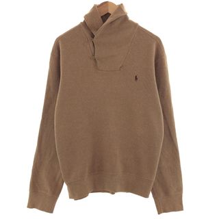 ラルフローレン(Ralph Lauren)の古着 ラルフローレン Ralph Lauren POLO by Ralph Lauren ショールカラー コットンニットセーター メンズXL /eaa390065(ニット/セーター)