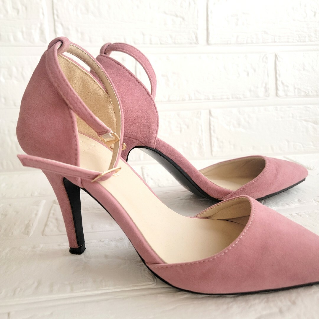 GRL(グレイル)の4月中処分  GRL アンクルストラップ パンプス ピンク レディースの靴/シューズ(ハイヒール/パンプス)の商品写真