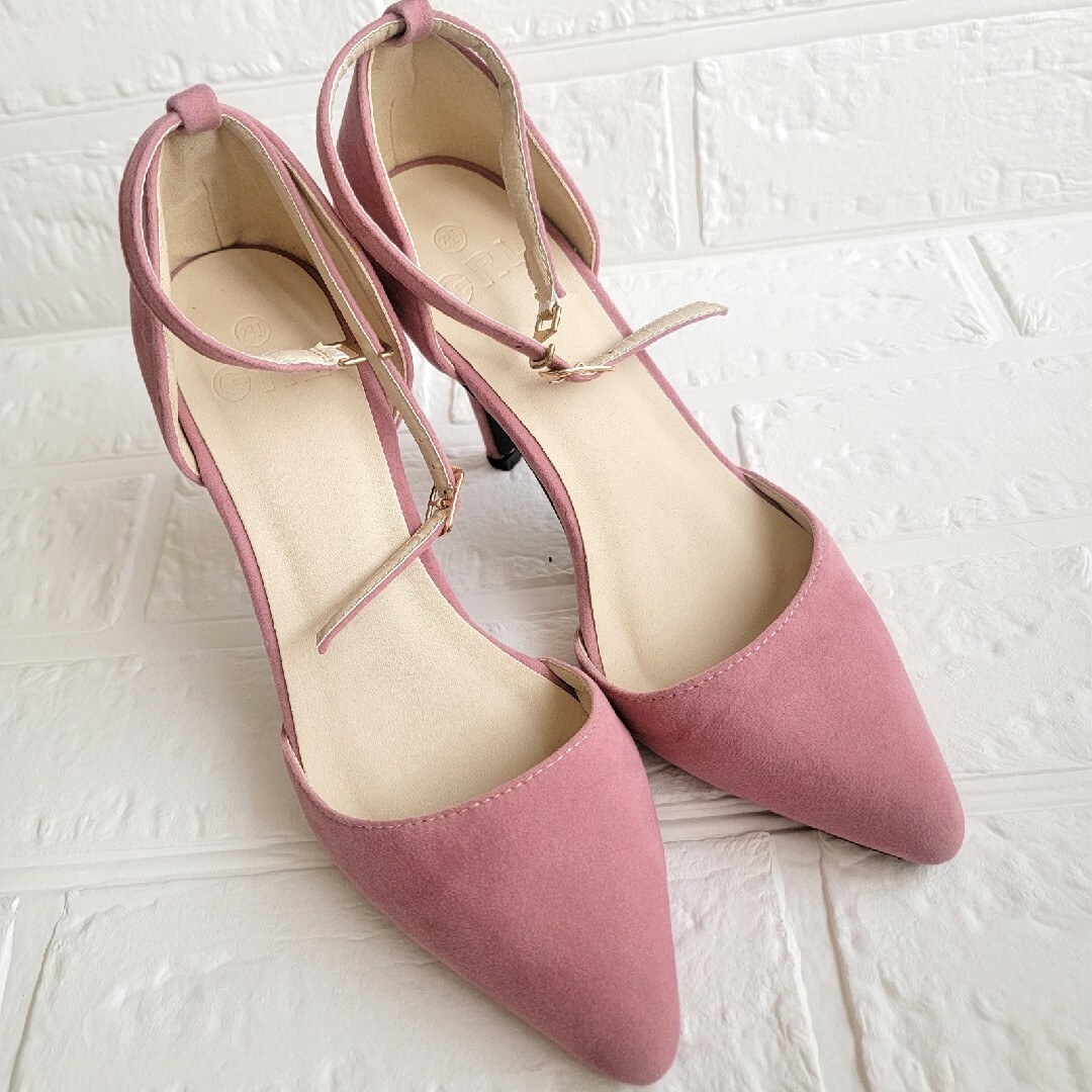 GRL(グレイル)の4月中処分  GRL アンクルストラップ パンプス ピンク レディースの靴/シューズ(ハイヒール/パンプス)の商品写真