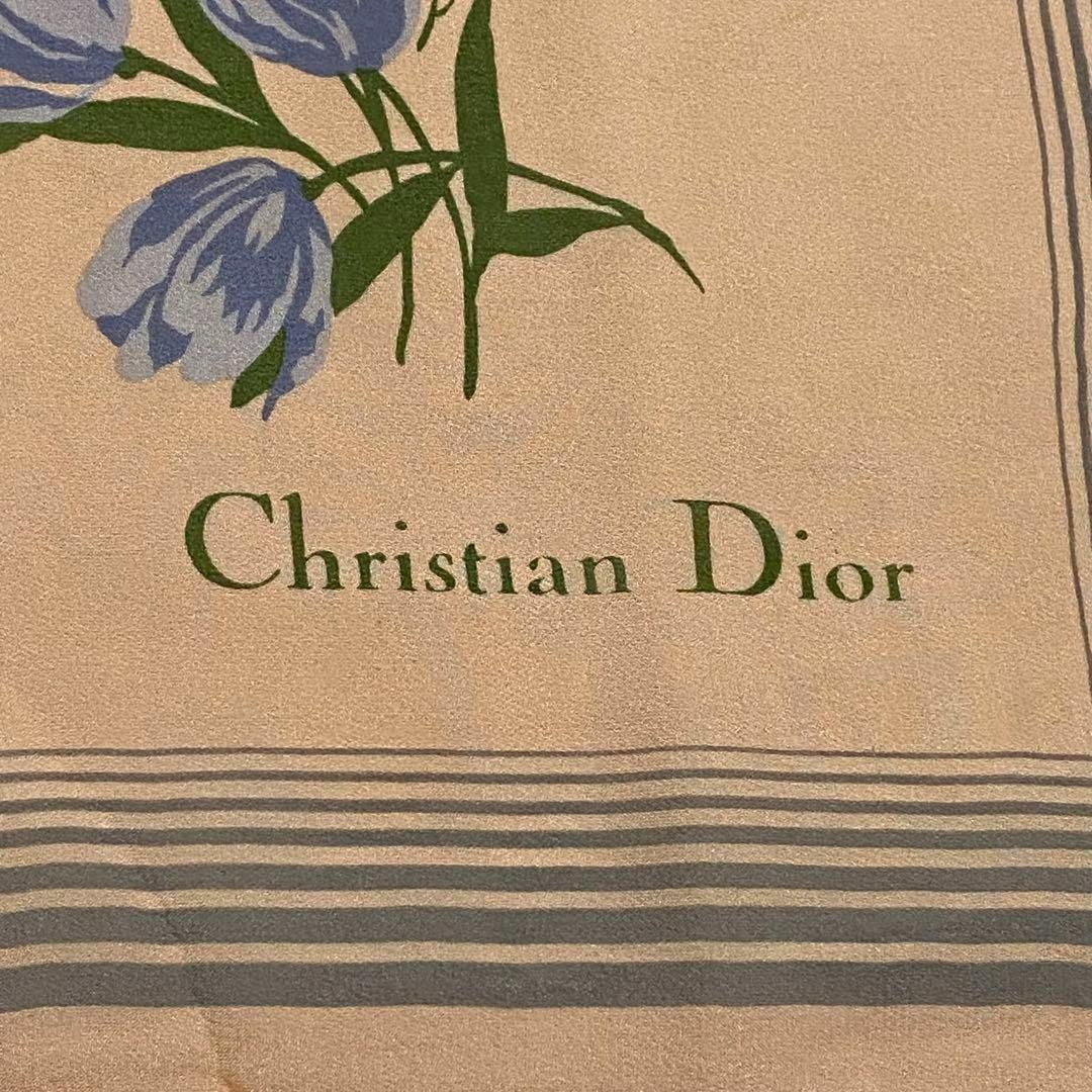 Christian Dior(クリスチャンディオール)の美品 ★Dior★ スカーフ シフォン 花 ピンク レディースのファッション小物(バンダナ/スカーフ)の商品写真