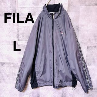 FILA - FILAウインドブレーカー　L グレー　刺繍ロゴ　中綿