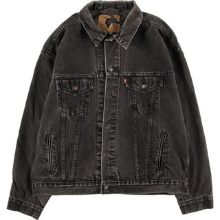 リーバイス(Levi's)の古着 90年代 リーバイス Levi's 70507-4159 後染め ブラック デニムジャケット Gジャン USA製 メンズXL ヴィンテージ /evb005004(Gジャン/デニムジャケット)