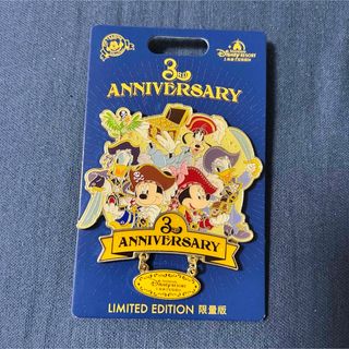 ディズニー(Disney)の上海ディズニー　ピンバッジ　3周年　レア(キャラクターグッズ)