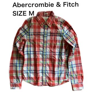 アバクロンビーアンドフィッチ(Abercrombie&Fitch)のAbercrombie & Fitch アバクロ 長袖シャツ チェック 赤 M(シャツ)