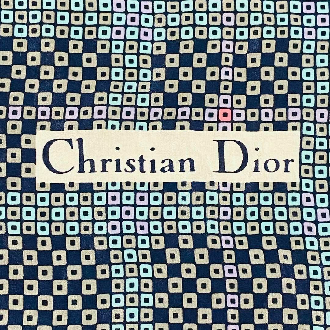 Christian Dior(クリスチャンディオール)の★Dior★ スカーフ チェック ネイビー ピンク スカイブルー レディースのファッション小物(バンダナ/スカーフ)の商品写真