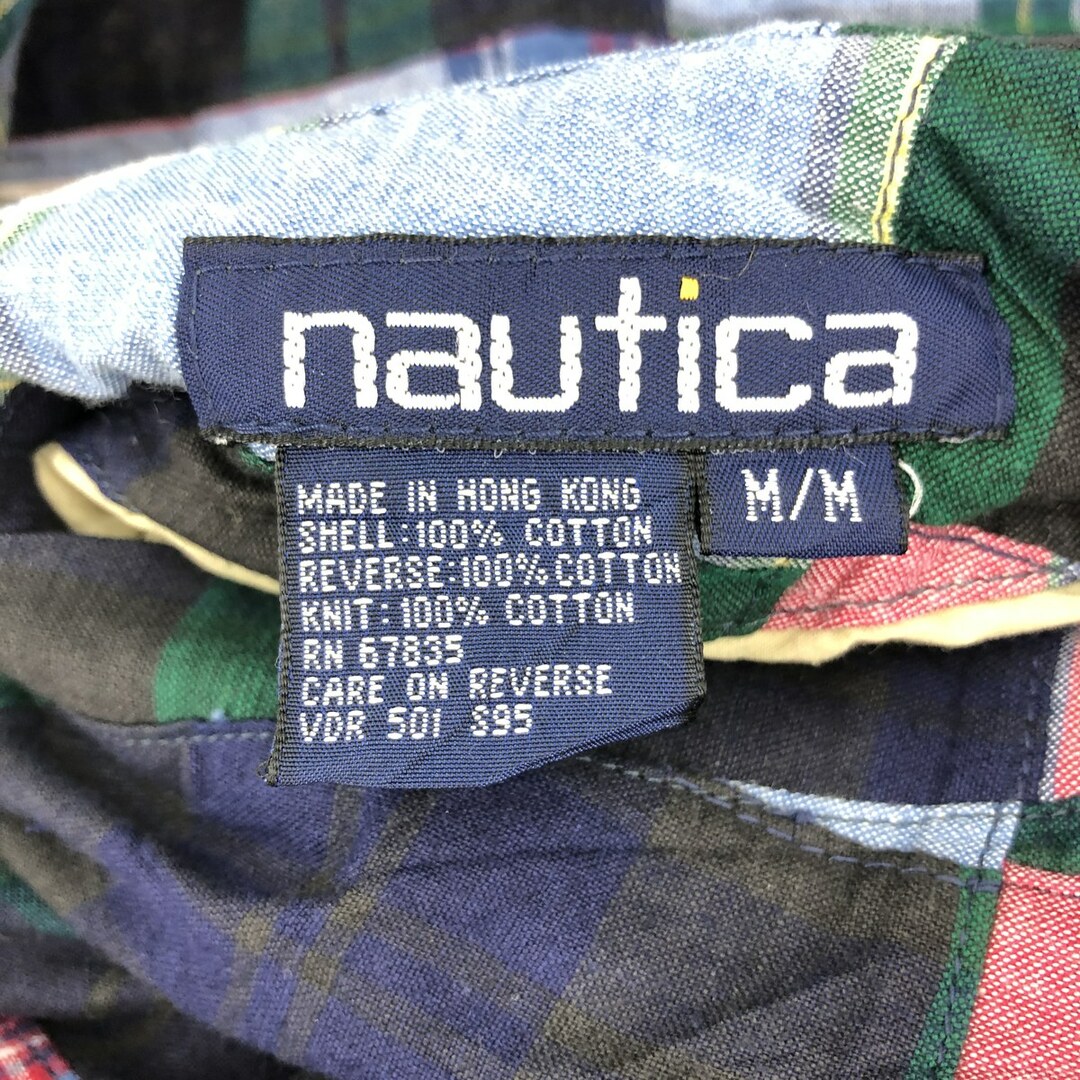 NAUTICA(ノーティカ)の古着 90年代 ノーティカ NAUTICA リバーシブル パッチワーク チェック柄 スイングトップ スポーツジャケット メンズM ヴィンテージ /eaa427493 メンズのジャケット/アウター(その他)の商品写真