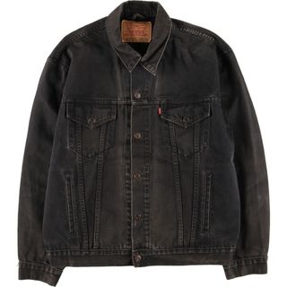 リーバイス(Levi's)の古着 90年代 リーバイス Levi's 70503 02 後染め ブラック デニムジャケット Gジャン メンズXL ヴィンテージ /evb005009(Gジャン/デニムジャケット)