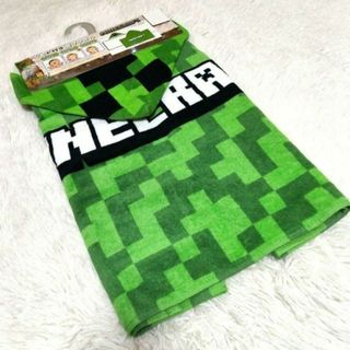 マインクラフト(Minecraft)のマインクラフト　フード付き巻きタオル　海プール水泳スイミング日除けレジャー(キャラクターグッズ)