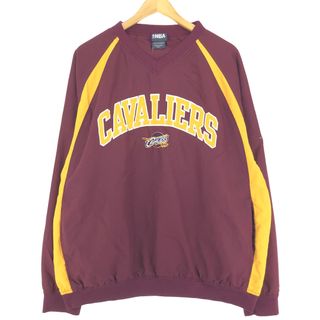 古着 NBA CLEVELAND CAVALIERS クリーブランドキャバリアーズ Vネック ウォームアッププルオーバー メンズL /eaa427148(ナイロンジャケット)