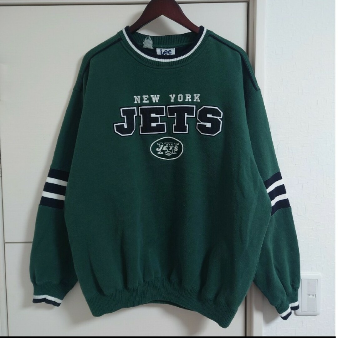 Lee(リー)のNFL ジェッツ スウェットトレーナー 90s古着 刺繍ロゴ アメフト Lee メンズのトップス(スウェット)の商品写真