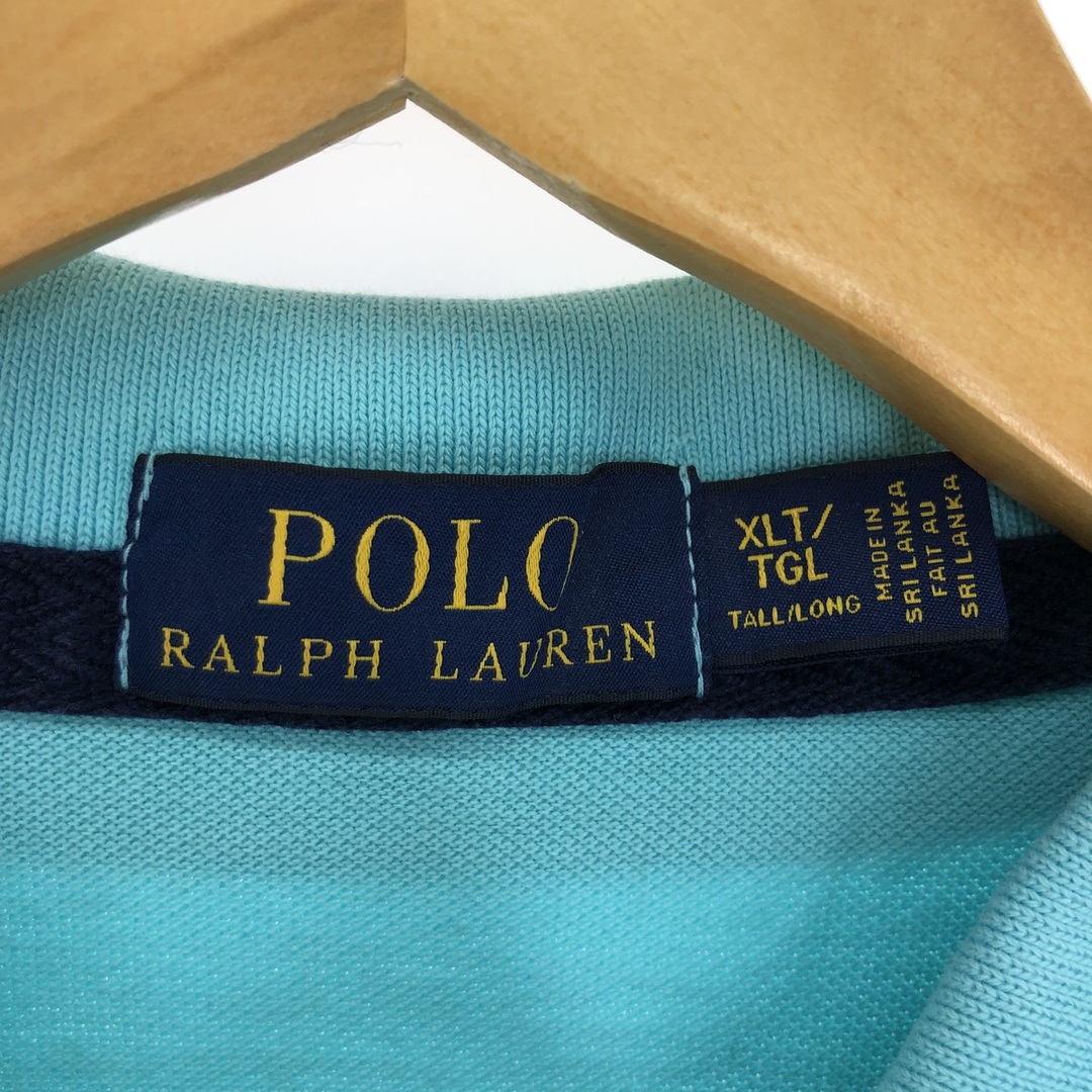 Ralph Lauren(ラルフローレン)の古着 ラルフローレン Ralph Lauren POLO RALPH LAUREN ビッグポニー 袖刺繍 ナンバリング 半袖 ラガーシャツ メンズXL /eaa428375 メンズのトップス(ポロシャツ)の商品写真