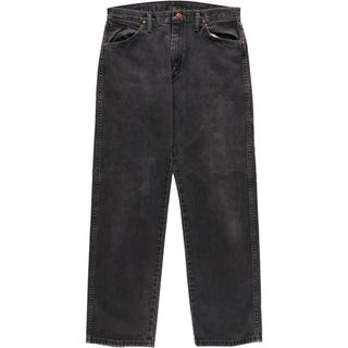 ラングラー(Wrangler)の古着 ラングラー Wrangler ブラックデニム ストレートデニムパンツ メンズw32 /eaa415493(デニム/ジーンズ)