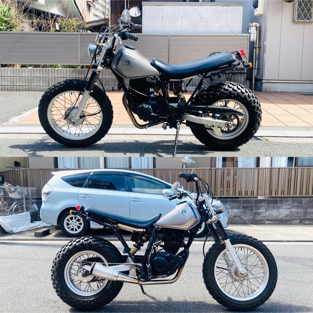 ヤマハ(ヤマハ)のヤマハTW200黒&銀カラーで大人お洒落な一台^_^ 自動車/バイクのバイク(車体)の商品写真