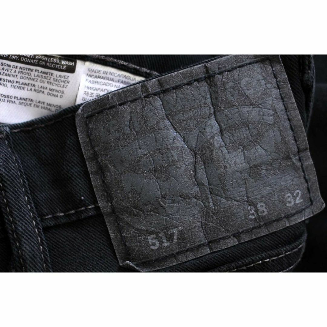 Levi's(リーバイス)のLevi'sリーバイス 517 ストレッチ ブラック デニムパンツ w38 L32★SDP2508 ブーツカット フレア ジーンズ オーバーサイズ ビッグサイズ メンズのパンツ(デニム/ジーンズ)の商品写真