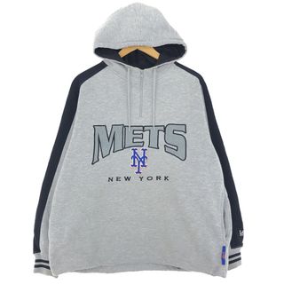 リー(Lee)の古着 90年代 リー Lee SPORT MLB NEWYORK METS ニューヨークメッツ スウェットハーフジップパーカー メンズM ヴィンテージ /eaa427480(スウェット)