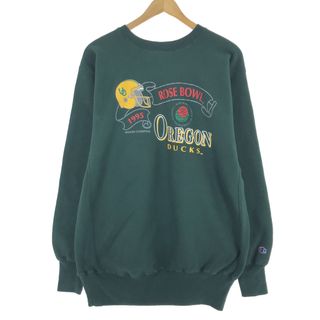 チャンピオン(Champion)の古着 チャンピオン Champion REVERSE WEAVE リバースウィーブ 刺繍タグ OREGON オレゴン大学 カレッジスウェットシャツ トレーナー USA製 メンズXXL ヴィンテージ /eaa426743(スウェット)