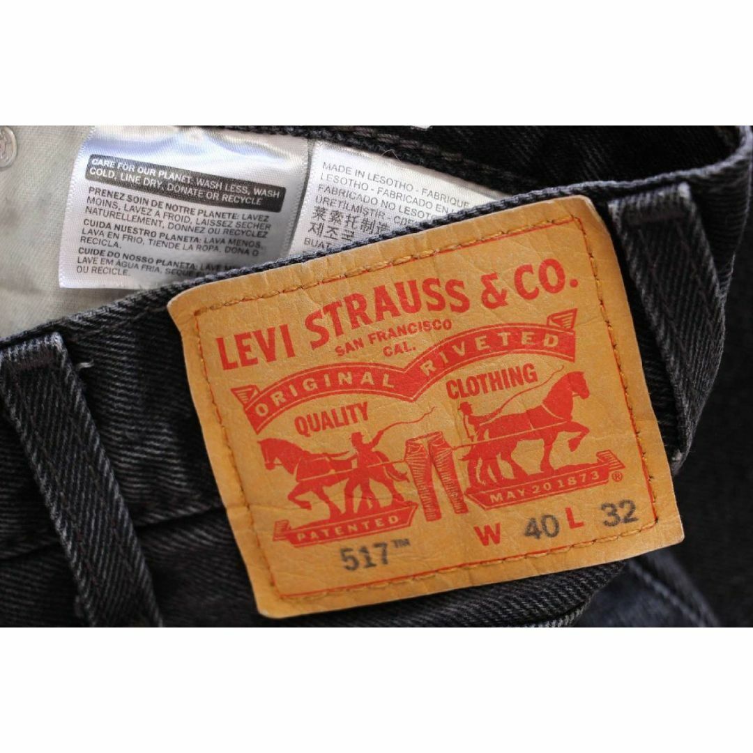 Levi's(リーバイス)のLevi'sリーバイス 517 ブラック デニムパンツ w40 L32★SDP2506 ブーツカット フレア ジーンズ オーバーサイズ ビッグサイズ メンズのパンツ(デニム/ジーンズ)の商品写真