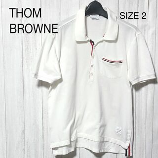 トムブラウン(THOM BROWNE)のトムブラウン ポロシャツ 2 日本製 THOM BROWNE トリコロール(ポロシャツ)