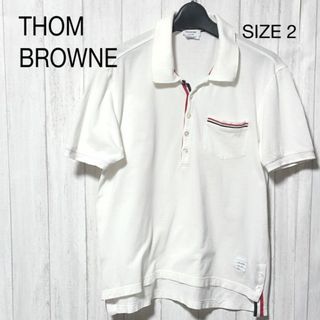 THOM BROWNE - トムブラウン ポロシャツ 2 日本製 THOM BROWNE トリコロール