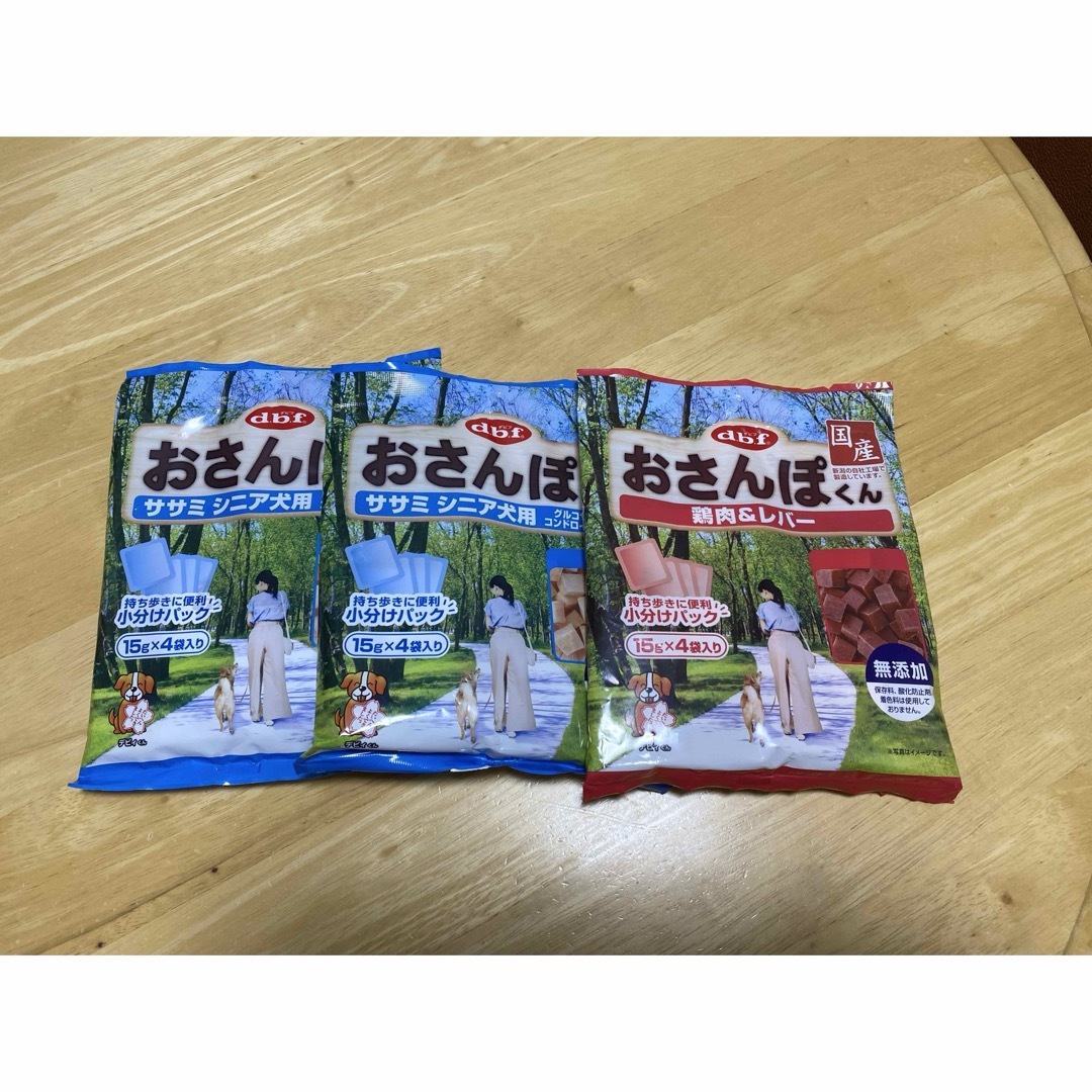 いなばペットフード(イナバペットフード)のちゅるっとごはん　総合栄養食　4袋　おさんぽくん　3袋　犬　おやつ その他のペット用品(ペットフード)の商品写真