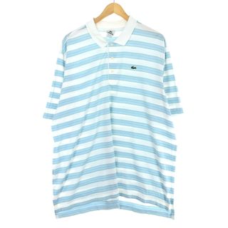 ラコステ(LACOSTE)の古着 ラコステ LACOSTE 半袖 ボーダー ポロシャツ メンズXL /eaa428361(ポロシャツ)