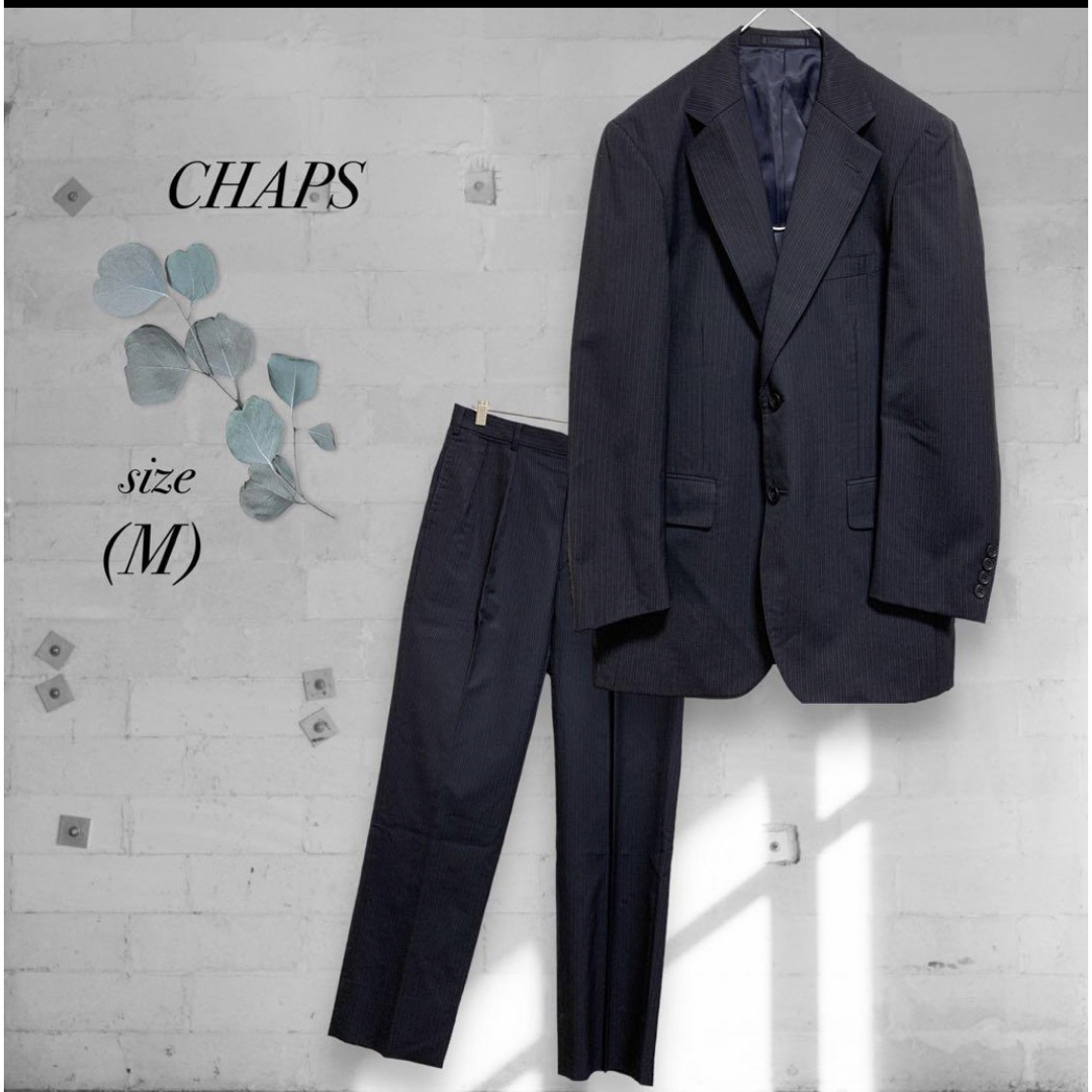 CHAPS(チャップス)の【CHAPS】チャップス スーツ上下 セットアップ ピンストライプ 毛混 メンズのスーツ(セットアップ)の商品写真