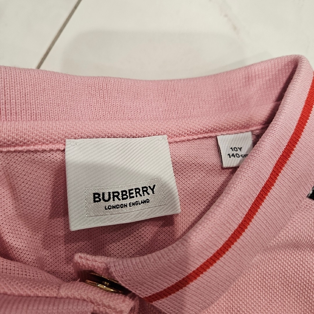 BURBERRY(バーバリー)の美品♡BURBERRY バーバリー 10Y140cm  ポロ ワンピース ピンク キッズ/ベビー/マタニティのキッズ服女の子用(90cm~)(ワンピース)の商品写真