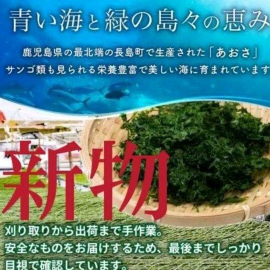 鹿児島県長島町産 あおさ あおさのり  乾燥あおさ 食品/飲料/酒の加工食品(乾物)の商品写真