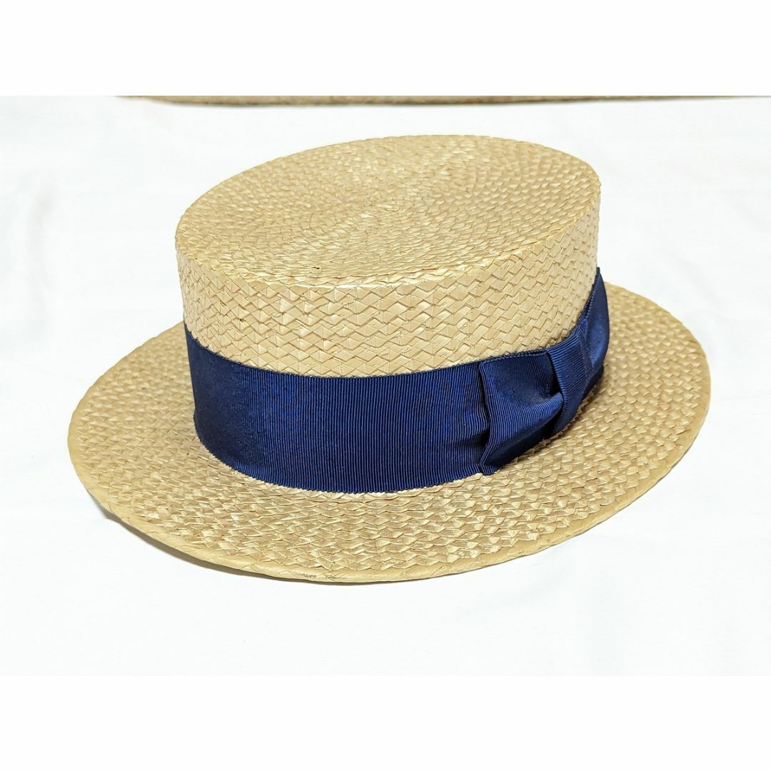 スペシャル デッドストック イギリスヴィンテージ 高級 カンカン帽 Mサイズ メンズの帽子(ハット)の商品写真