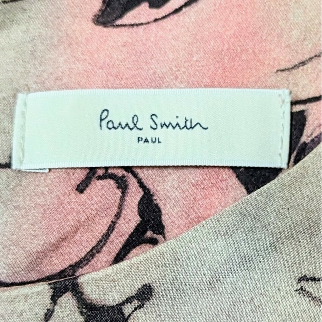 Paul Smith(ポールスミス)の極美品 ポールスミス 現行タグ 膝丈ワンピース 花柄 ボタニカル ピンク LL レディースのワンピース(ひざ丈ワンピース)の商品写真