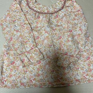Bonpoint - ボンポワン 2a リバティ ペッパー刺繍ブラウス&パンツ Bonpoint - ボンポワン 2a リバティ ペッパー刺繍ブラウス&パンツ