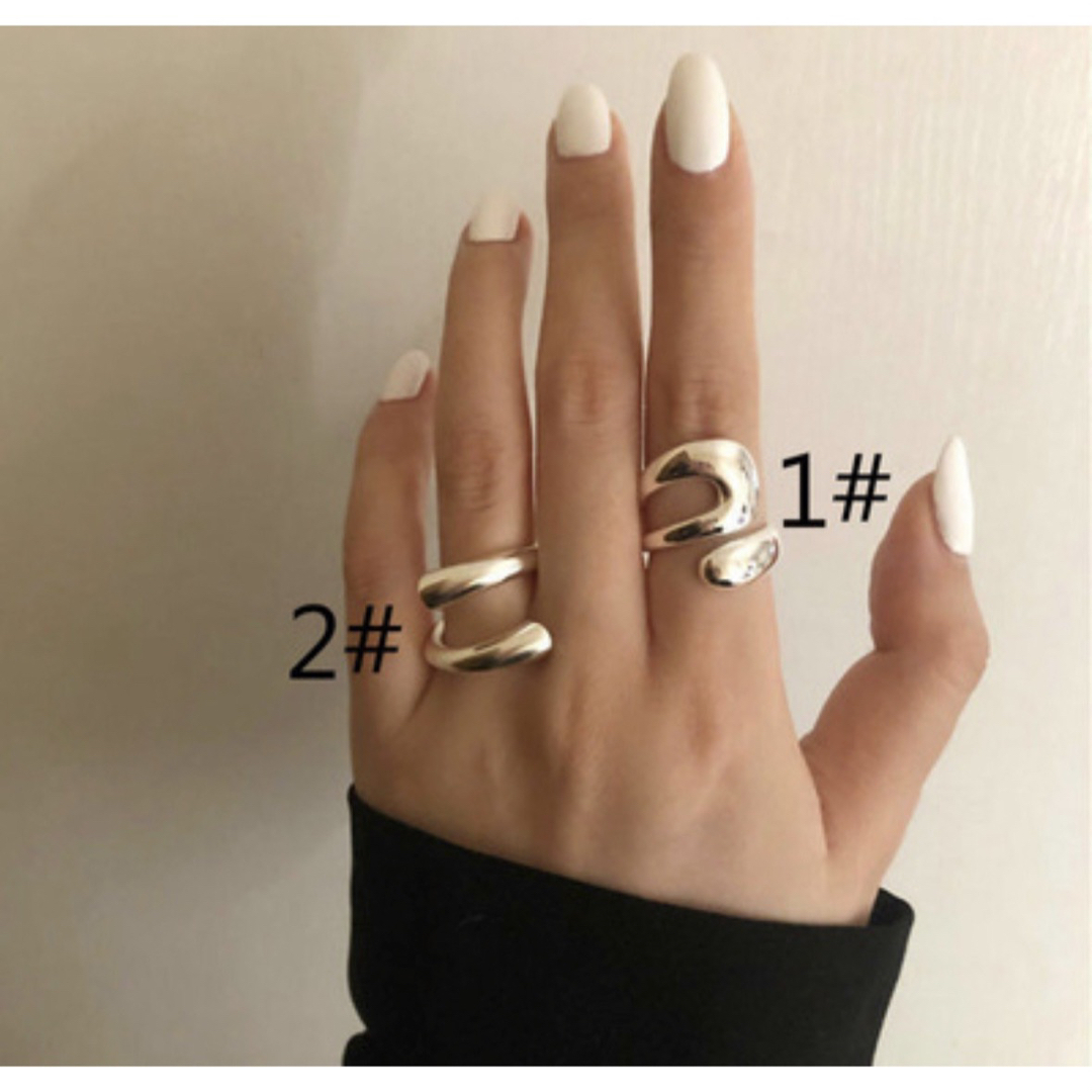 55 指輪 silver925 2セット セット シルバー リング 韓国 レディースのアクセサリー(リング(指輪))の商品写真
