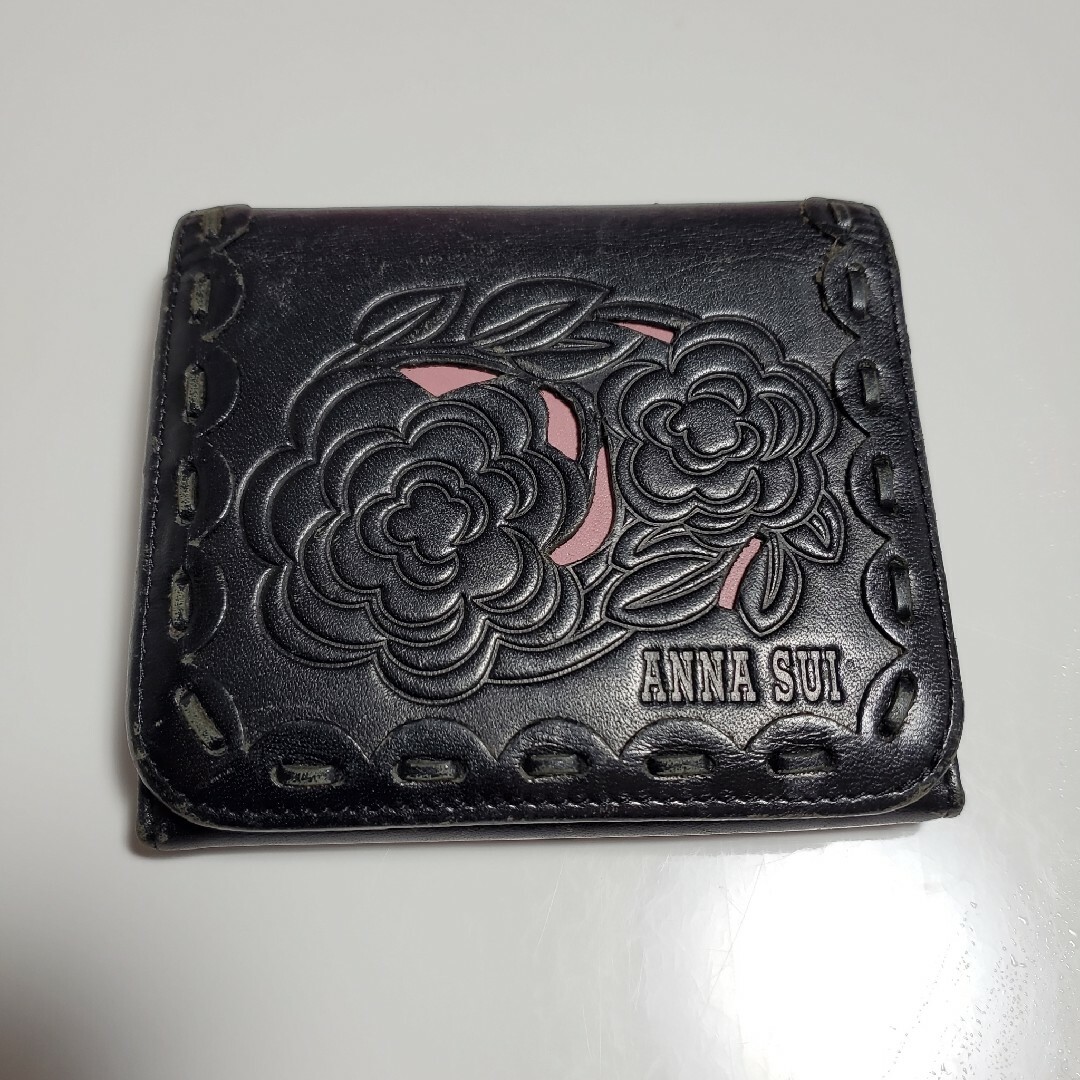 ANNA SUI(アナスイ)のANNA SUI☆アナスイ 折り財布 黒 ブラック レディースのファッション小物(財布)の商品写真