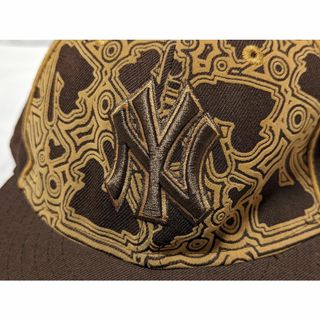 超美品 New Era ヤンキース キャップ ゴールド 59FIFTY(キャップ)