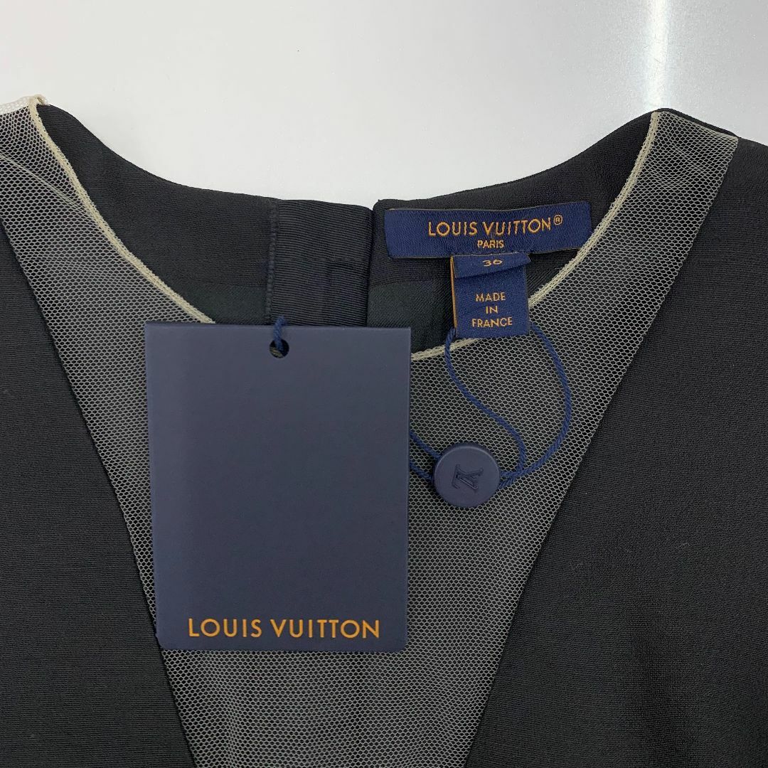 LOUIS VUITTON(ルイヴィトン)の9342 未使用 ヴィトン フィンフラウンスミカドドレス ワンピース ウール レディースのワンピース(ミニワンピース)の商品写真