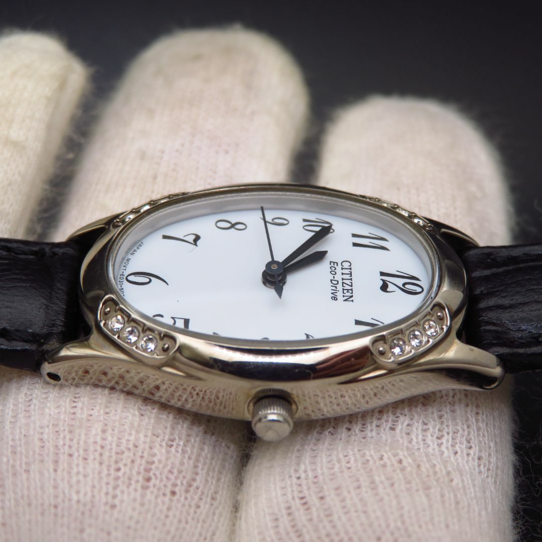 CITIZEN(シチズン)のCITIZEN ソーラー腕時計 Eco-Drive キラキラベゼル オーバル レディースのファッション小物(腕時計)の商品写真