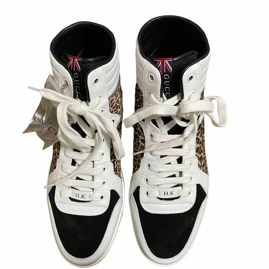 Gucci(グッチ)の【新品同様】グッチ　ロンドン　リミテッドエディション　ハラコハイカットスニーカー メンズの靴/シューズ(スニーカー)の商品写真