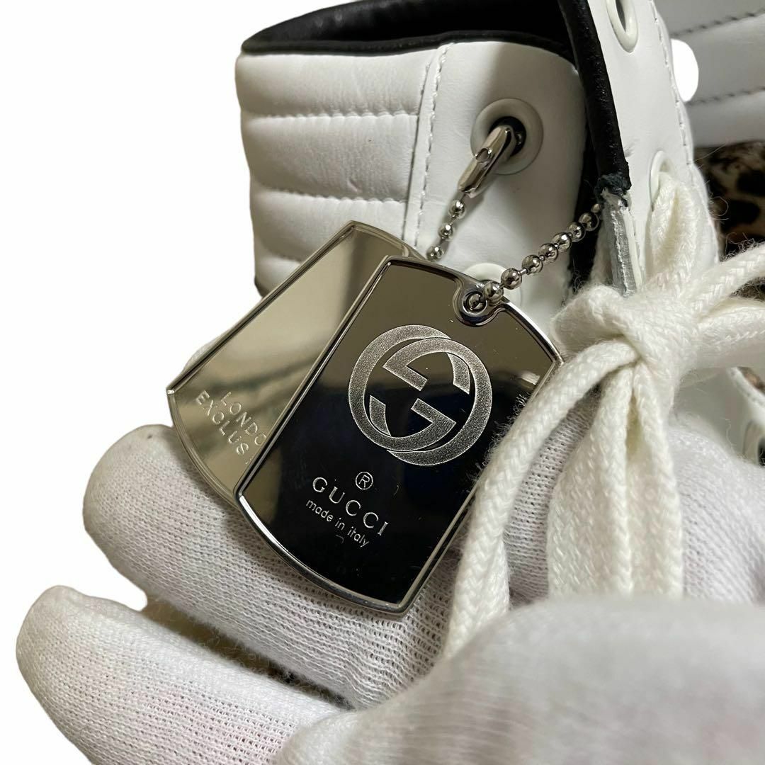 Gucci(グッチ)の【新品同様】グッチ　ロンドン　リミテッドエディション　ハラコハイカットスニーカー メンズの靴/シューズ(スニーカー)の商品写真