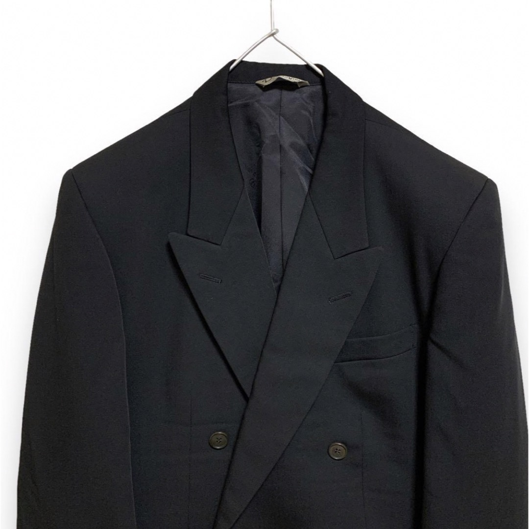 【Donato Vinci】スーツジャケット 無地 ダブル イタリア ブラック メンズのスーツ(スーツジャケット)の商品写真