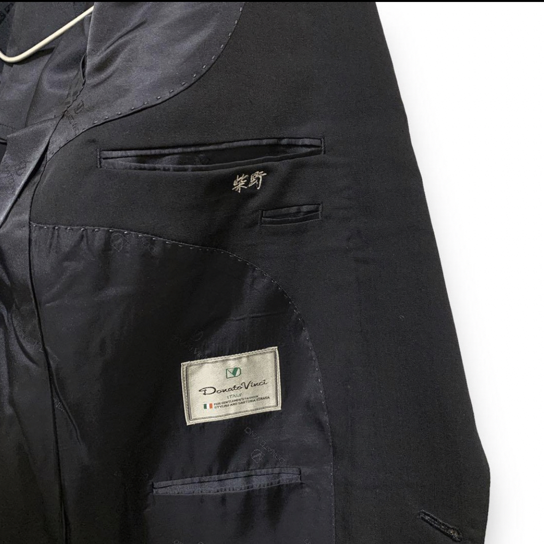 【Donato Vinci】スーツジャケット 無地 ダブル イタリア ブラック メンズのスーツ(スーツジャケット)の商品写真