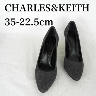 CHARLES&KEITH*パンプス*35-22.5cm*グレー*M2812(ハイヒール/パンプス)