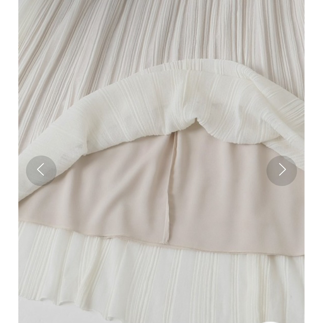 IENA(イエナ)のIENA シアーリブスカート ホワイト レディースのスカート(ロングスカート)の商品写真