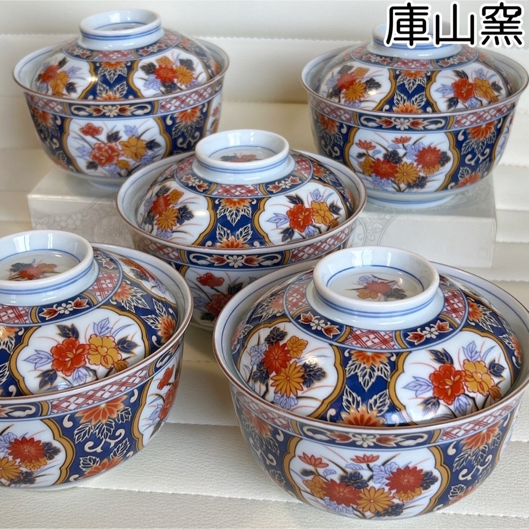 美濃焼 - 前畑陶器 庫山窯 蓋付きどんぶり揃 5客セット 丼ぶり 美濃焼 - 前畑陶器 庫山窯 蓋付きどんぶり揃 5客セット 丼ぶり